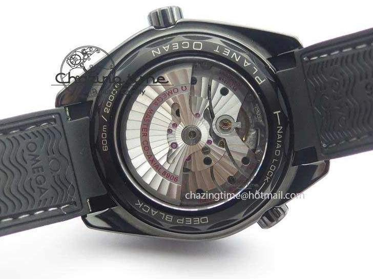 0407 Planet Ocean 45mm Real Ceramic BP-Maker Best Edition Black Dial On Nylon Rubber Strap A TopPick 8185